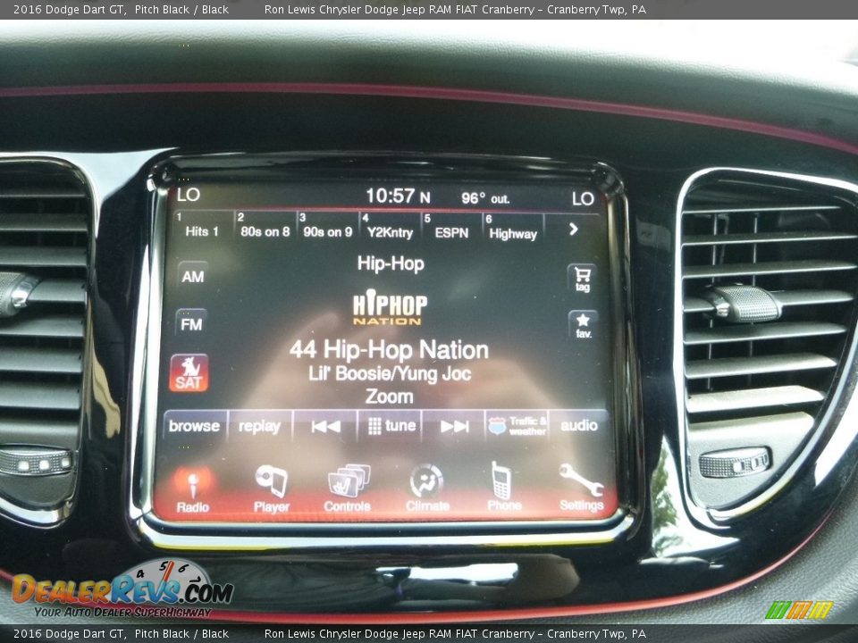 2016 Dodge Dart GT Pitch Black / Black Photo #17