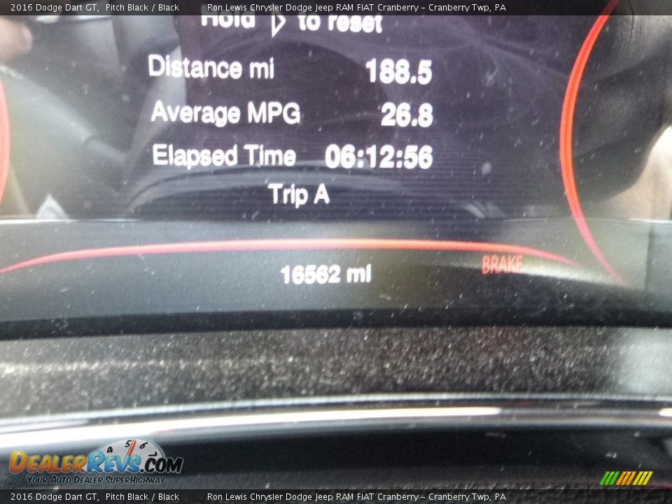 2016 Dodge Dart GT Pitch Black / Black Photo #20