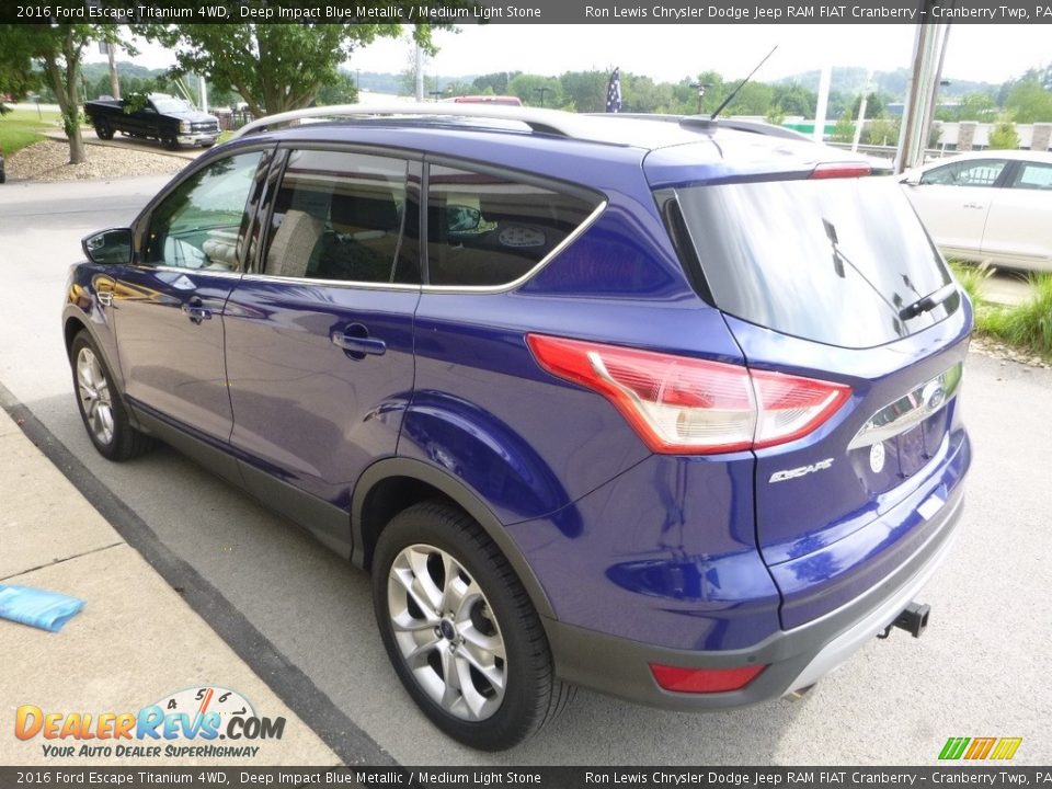 2016 Ford Escape Titanium 4WD Deep Impact Blue Metallic / Medium Light Stone Photo #4