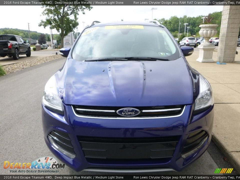 2016 Ford Escape Titanium 4WD Deep Impact Blue Metallic / Medium Light Stone Photo #7