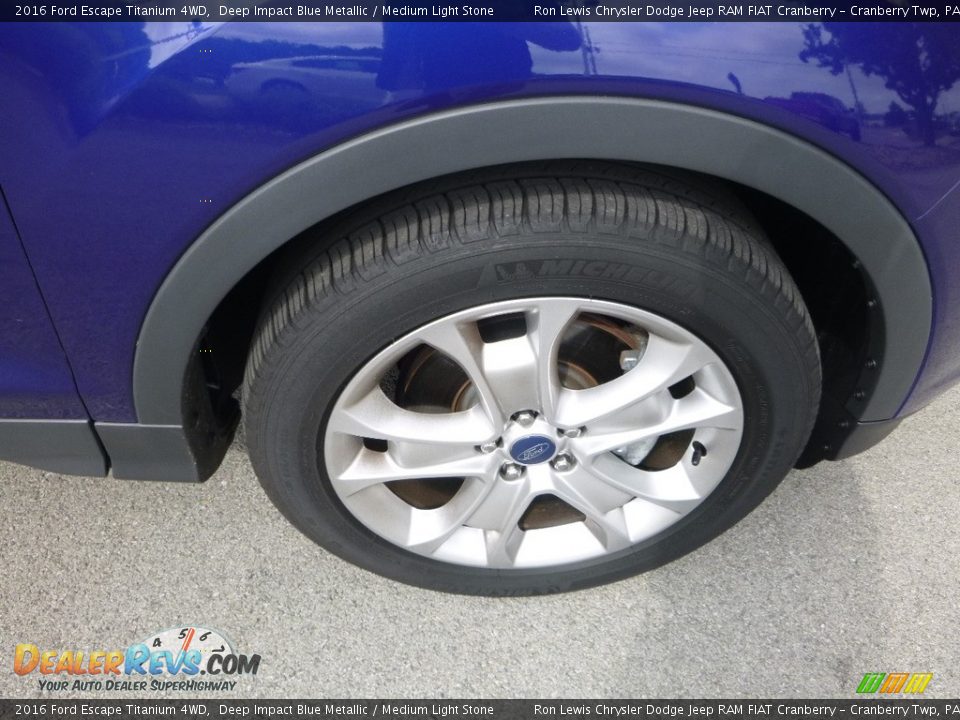 2016 Ford Escape Titanium 4WD Deep Impact Blue Metallic / Medium Light Stone Photo #8