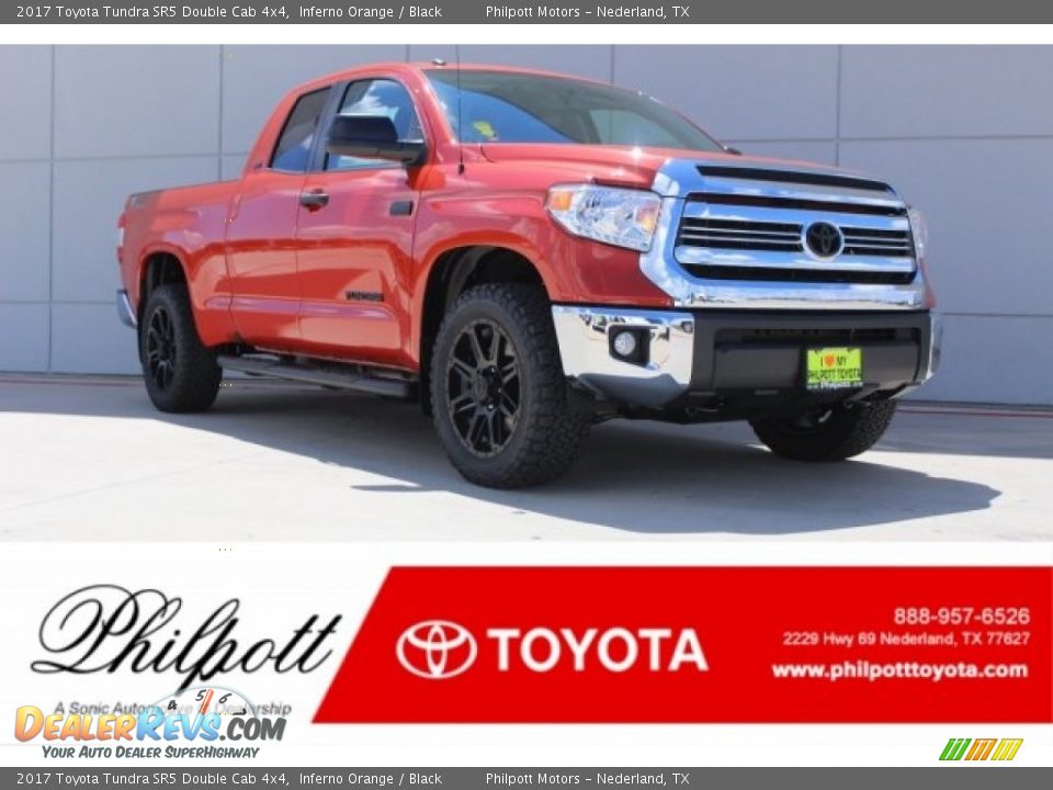 2017 Toyota Tundra SR5 Double Cab 4x4 Inferno Orange / Black Photo #1