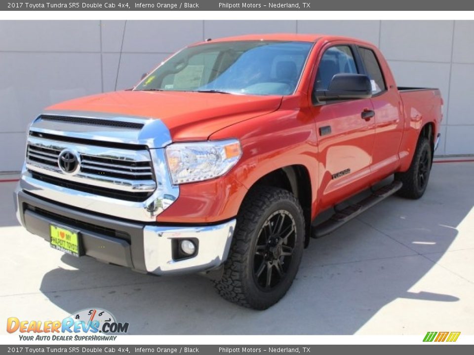 2017 Toyota Tundra SR5 Double Cab 4x4 Inferno Orange / Black Photo #3
