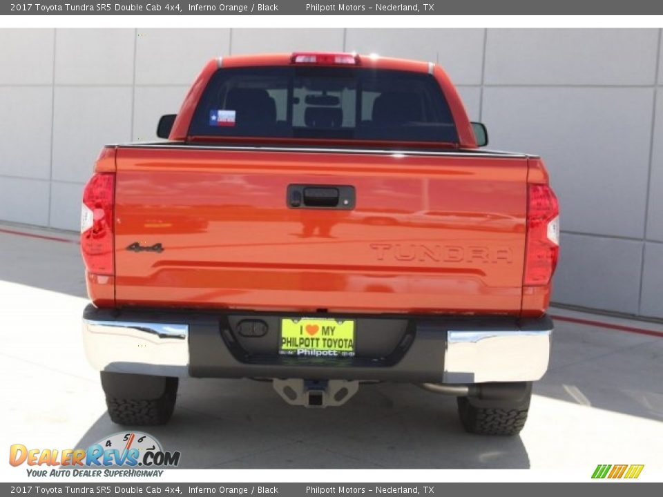 2017 Toyota Tundra SR5 Double Cab 4x4 Inferno Orange / Black Photo #7