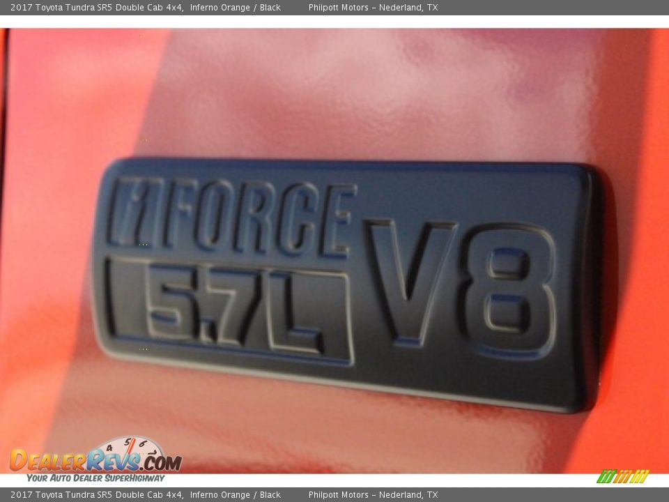 2017 Toyota Tundra SR5 Double Cab 4x4 Inferno Orange / Black Photo #9