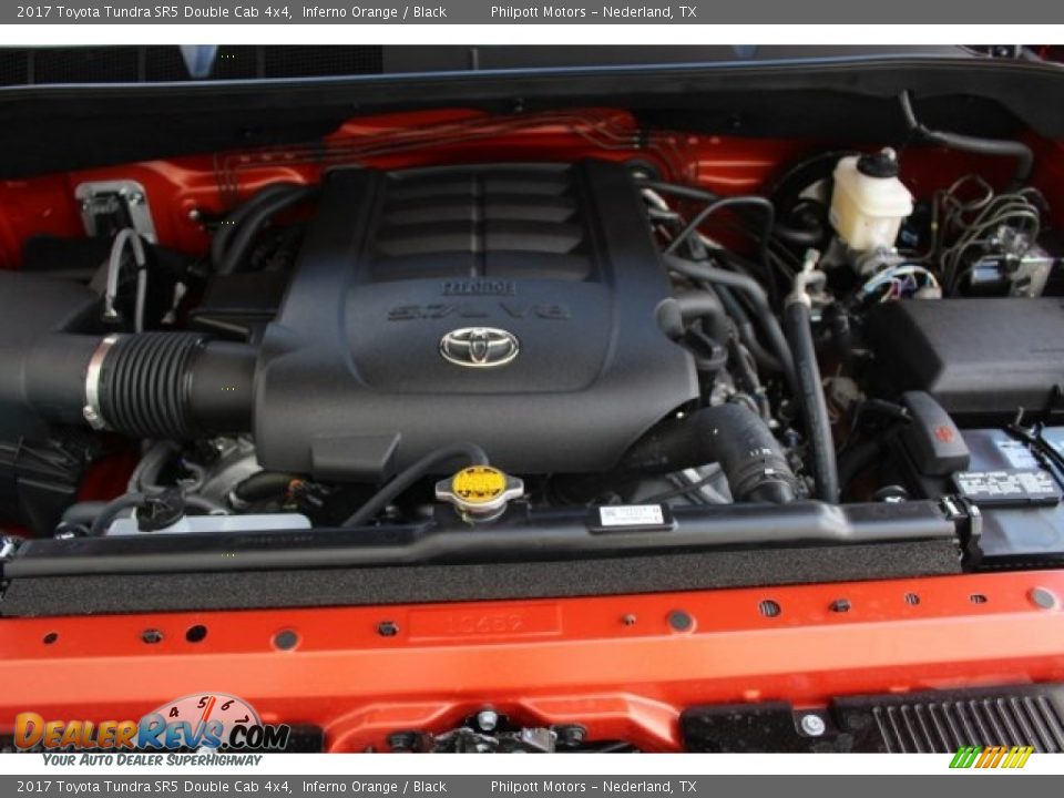 2017 Toyota Tundra SR5 Double Cab 4x4 Inferno Orange / Black Photo #29