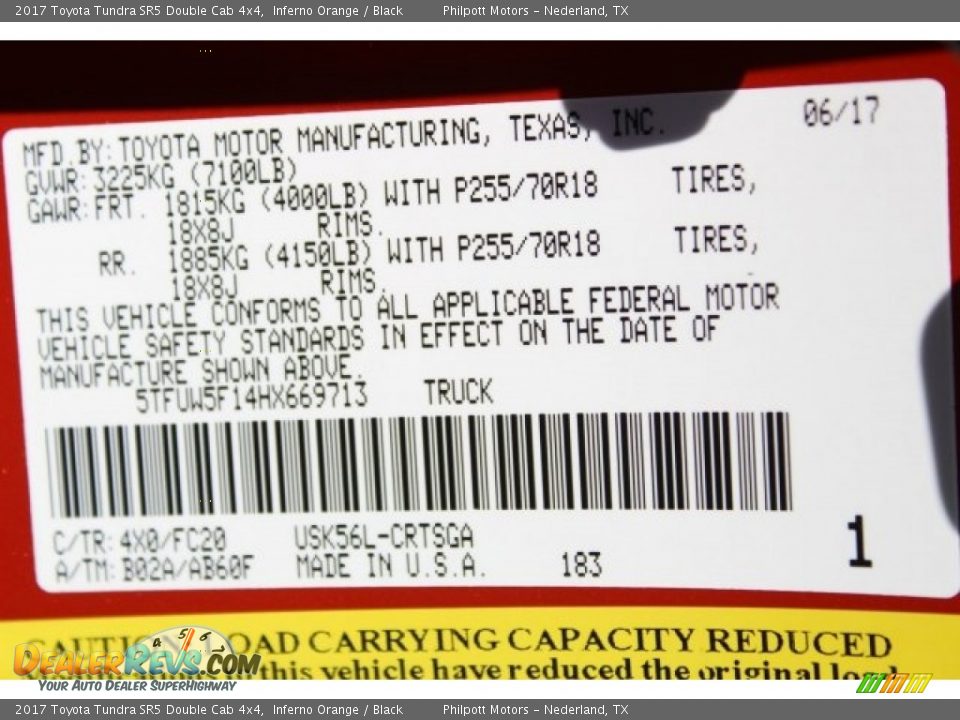 2017 Toyota Tundra SR5 Double Cab 4x4 Inferno Orange / Black Photo #31