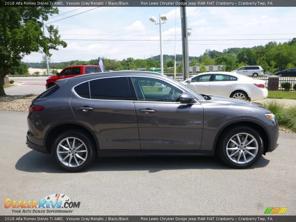 2018 Alfa Romeo Stelvio Ti AWD Vesuvio Gray Metallic / Black/Black Photo #9