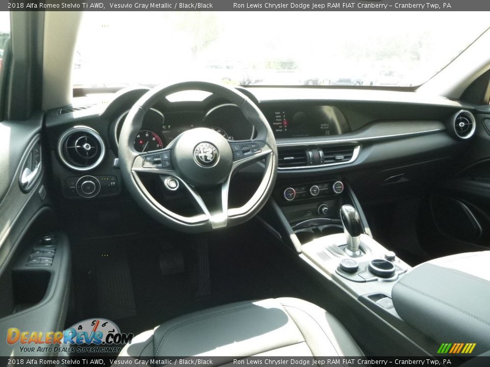 2018 Alfa Romeo Stelvio Ti AWD Vesuvio Gray Metallic / Black/Black Photo #19