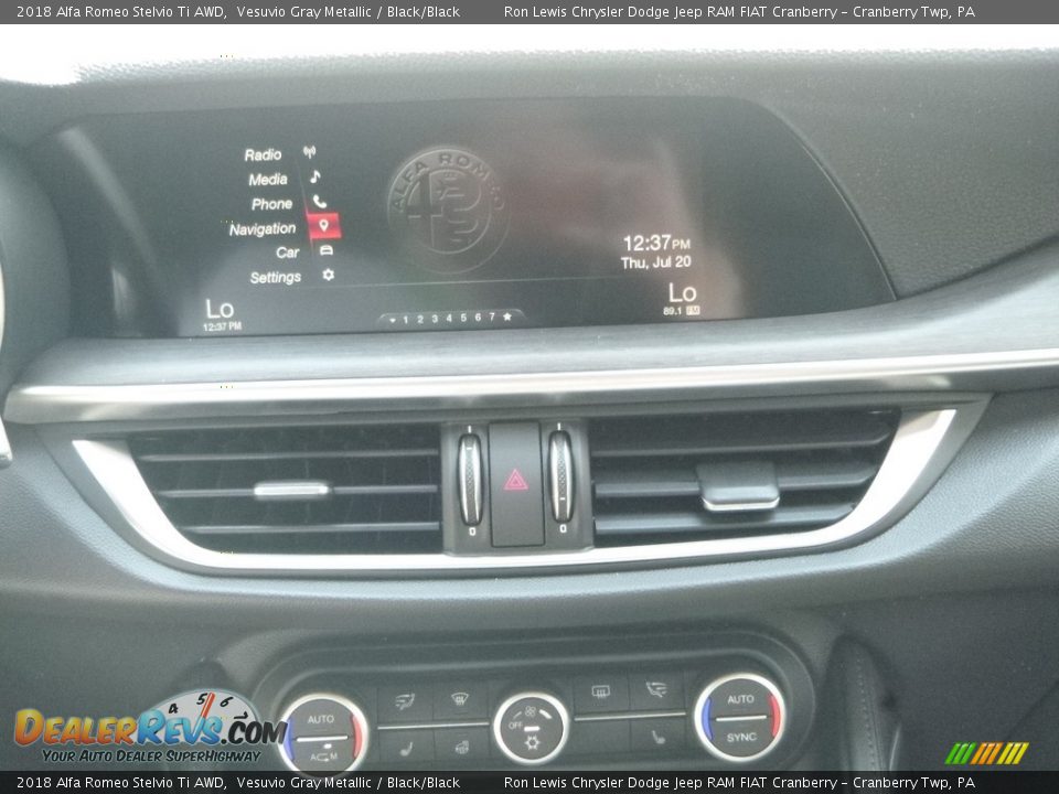 2018 Alfa Romeo Stelvio Ti AWD Vesuvio Gray Metallic / Black/Black Photo #24