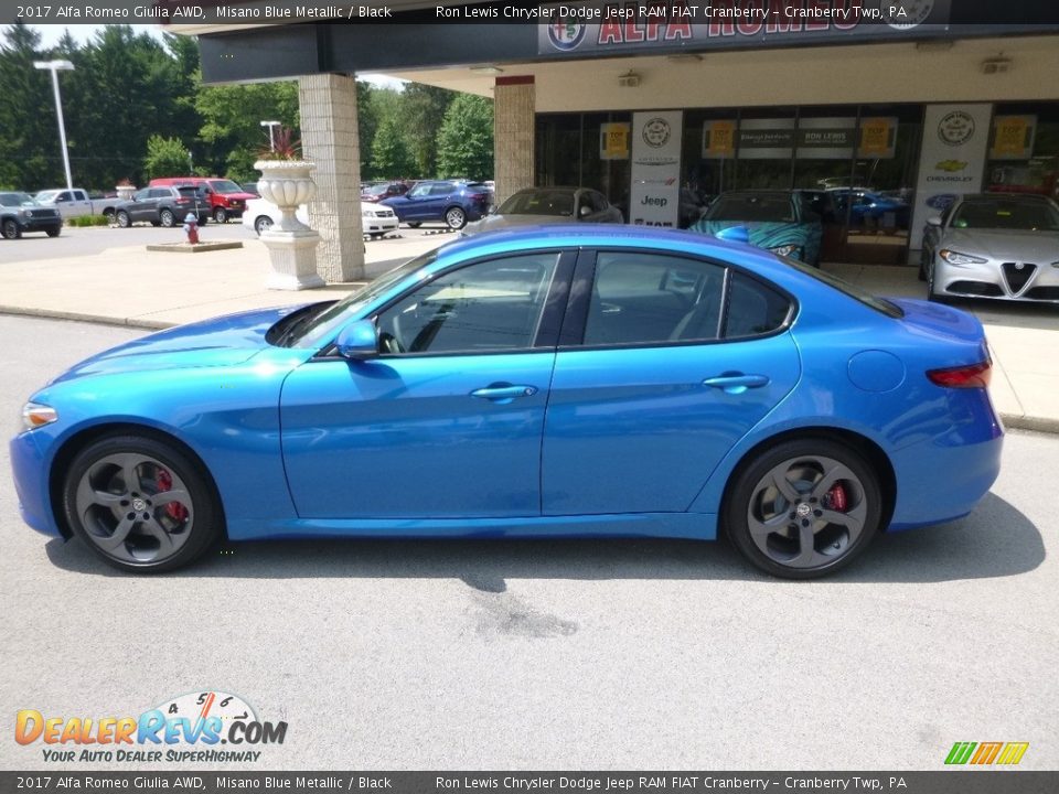 2017 Alfa Romeo Giulia AWD Misano Blue Metallic / Black Photo #3