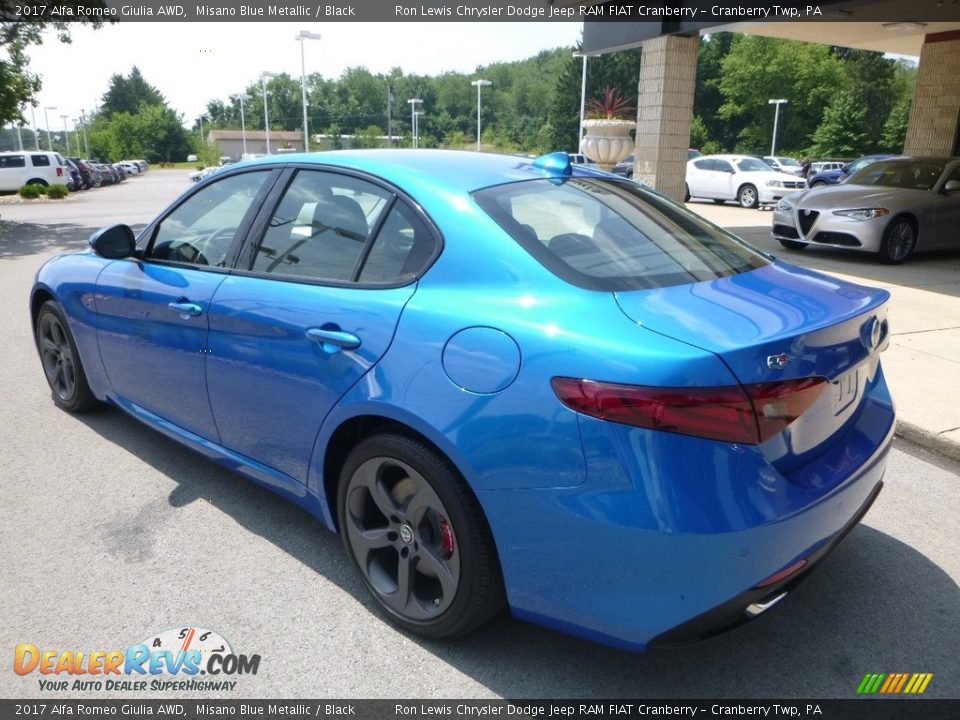 2017 Alfa Romeo Giulia AWD Misano Blue Metallic / Black Photo #4