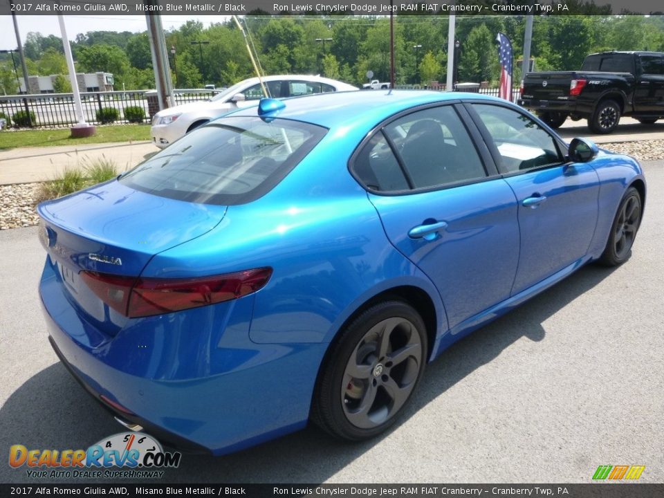 2017 Alfa Romeo Giulia AWD Misano Blue Metallic / Black Photo #6