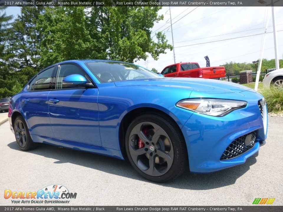 2017 Alfa Romeo Giulia AWD Misano Blue Metallic / Black Photo #9