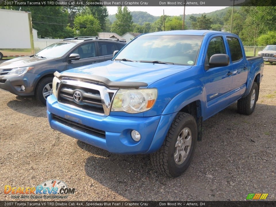 2007 Toyota Tacoma V6 TRD Double Cab 4x4 Speedway Blue Pearl / Graphite Gray Photo #3