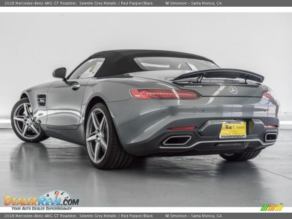 2018 Mercedes-Benz AMG GT Roadster Selenite Grey Metallic / Red Pepper/Black Photo #3