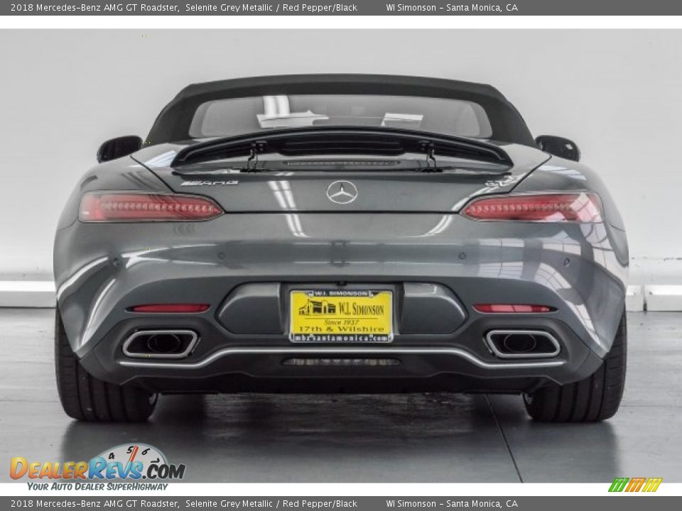 2018 Mercedes-Benz AMG GT Roadster Selenite Grey Metallic / Red Pepper/Black Photo #4