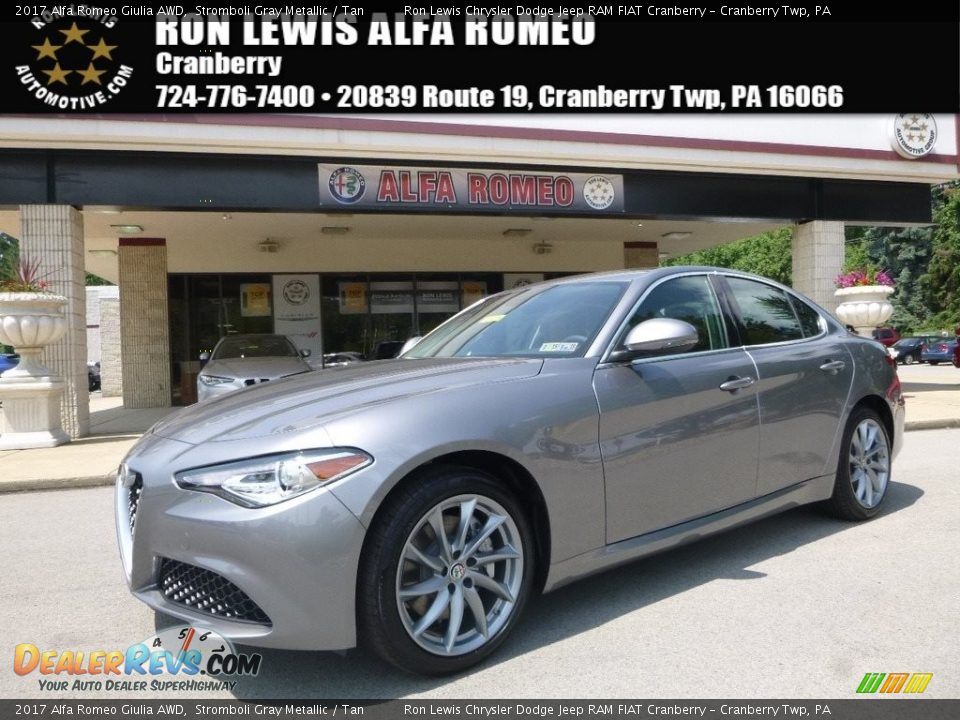 2017 Alfa Romeo Giulia AWD Stromboli Gray Metallic / Tan Photo #1