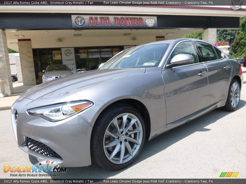 2017 Alfa Romeo Giulia AWD Stromboli Gray Metallic / Tan Photo #2