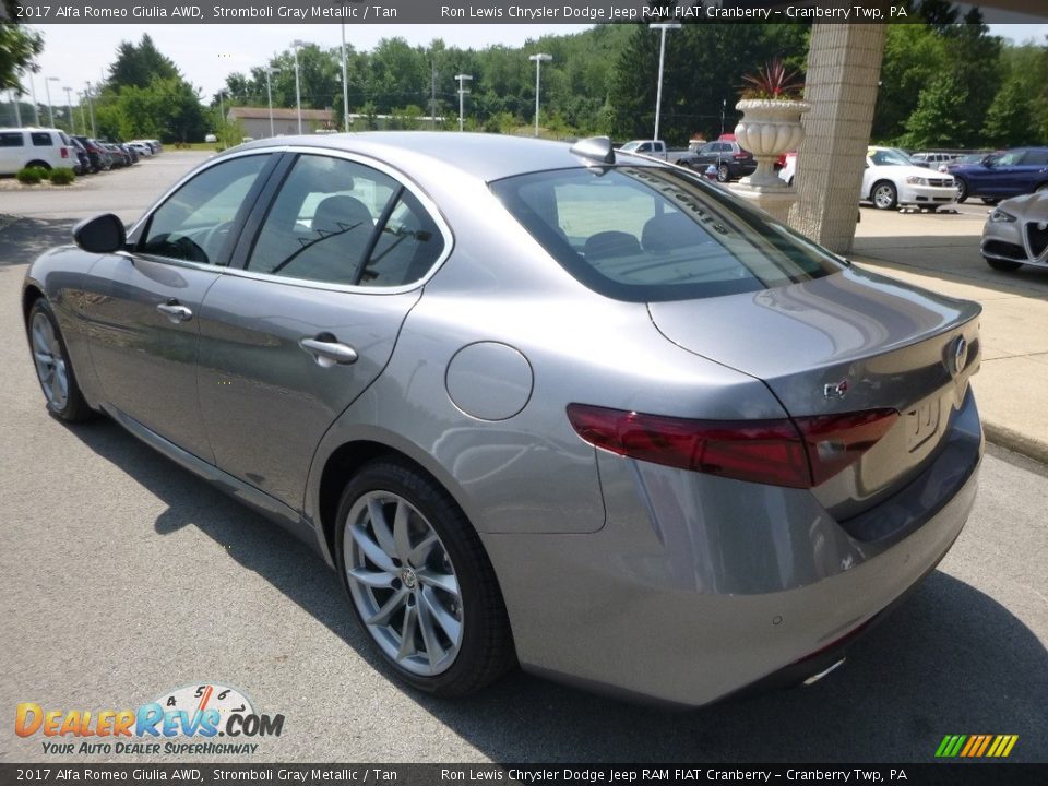 2017 Alfa Romeo Giulia AWD Stromboli Gray Metallic / Tan Photo #4