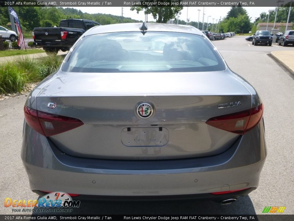 2017 Alfa Romeo Giulia AWD Stromboli Gray Metallic / Tan Photo #6