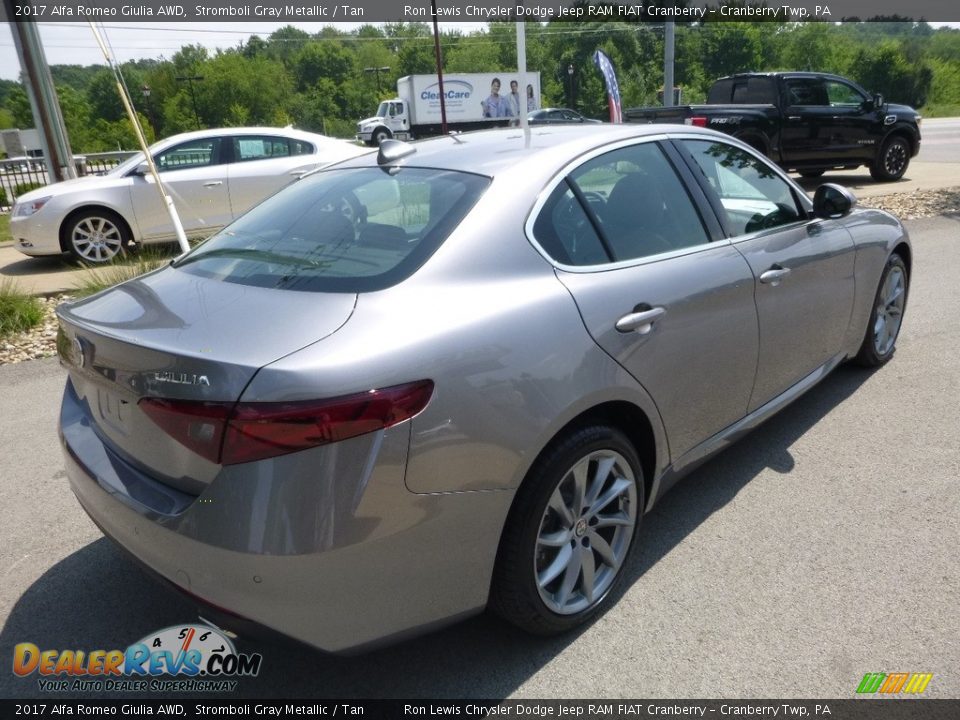 2017 Alfa Romeo Giulia AWD Stromboli Gray Metallic / Tan Photo #7