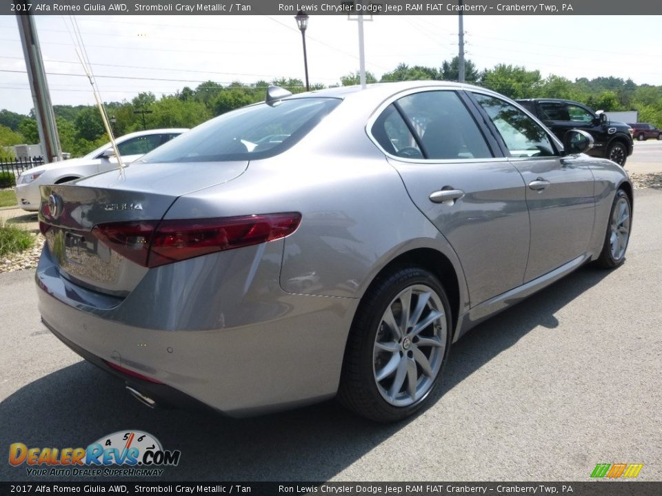 2017 Alfa Romeo Giulia AWD Stromboli Gray Metallic / Tan Photo #8