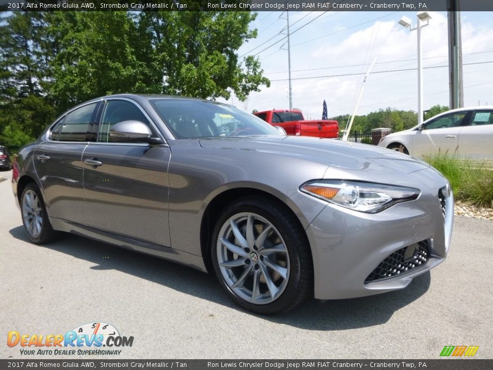 2017 Alfa Romeo Giulia AWD Stromboli Gray Metallic / Tan Photo #11