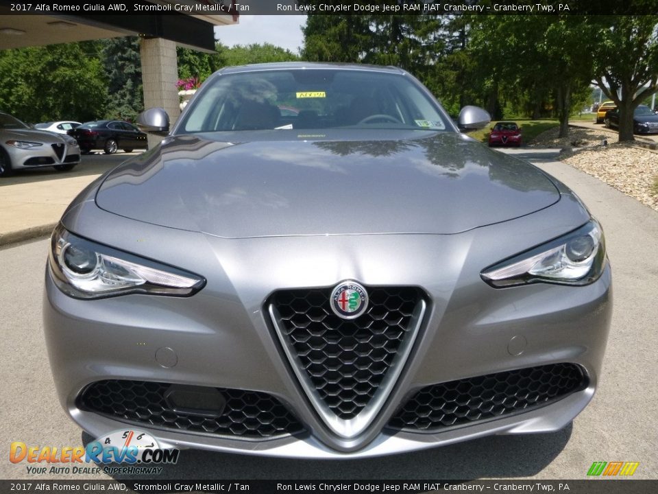 2017 Alfa Romeo Giulia AWD Stromboli Gray Metallic / Tan Photo #12