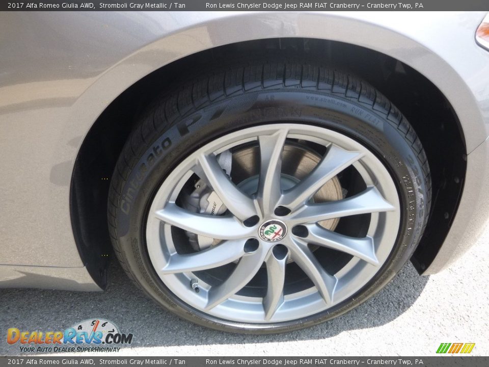 2017 Alfa Romeo Giulia AWD Stromboli Gray Metallic / Tan Photo #13