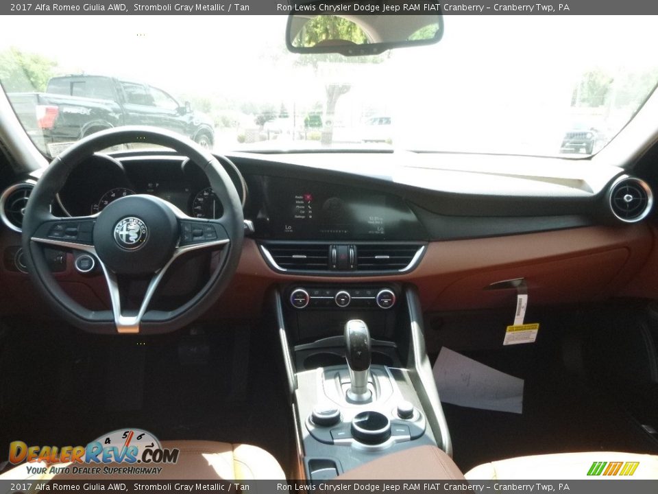 2017 Alfa Romeo Giulia AWD Stromboli Gray Metallic / Tan Photo #18