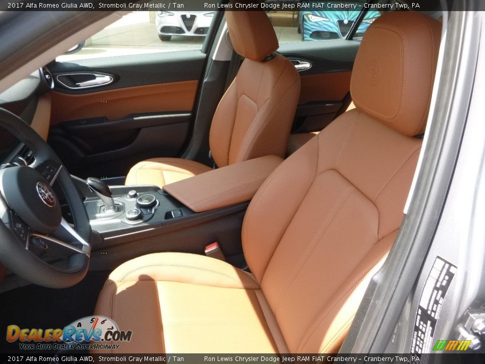 2017 Alfa Romeo Giulia AWD Stromboli Gray Metallic / Tan Photo #20