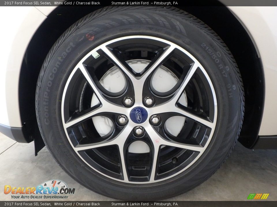2017 Ford Focus SEL Sedan White Gold / Charcoal Black Photo #5