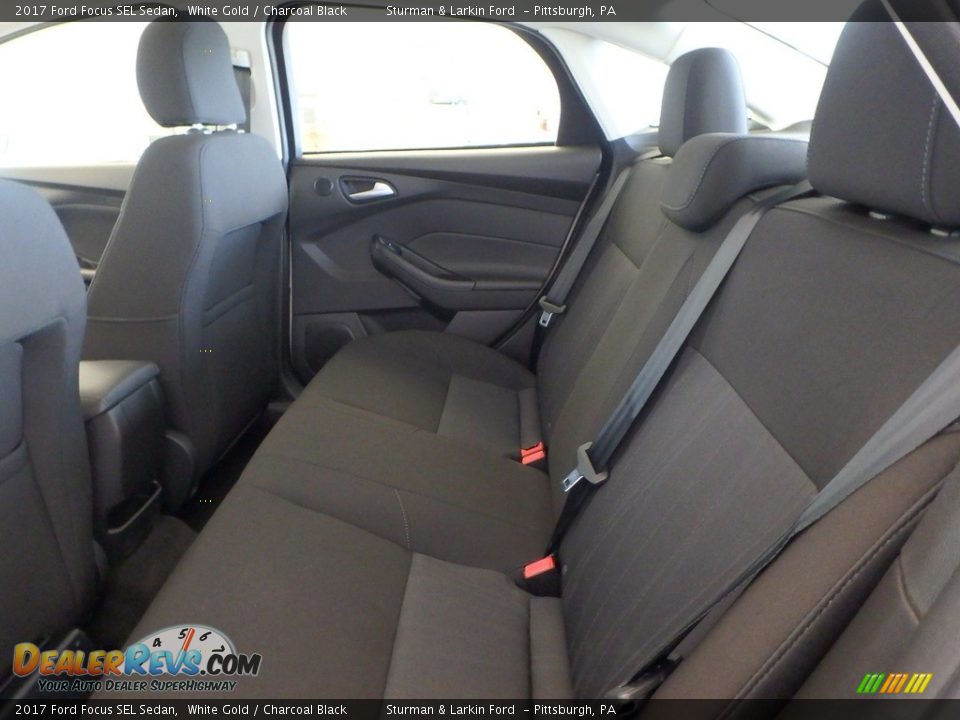 2017 Ford Focus SEL Sedan White Gold / Charcoal Black Photo #7