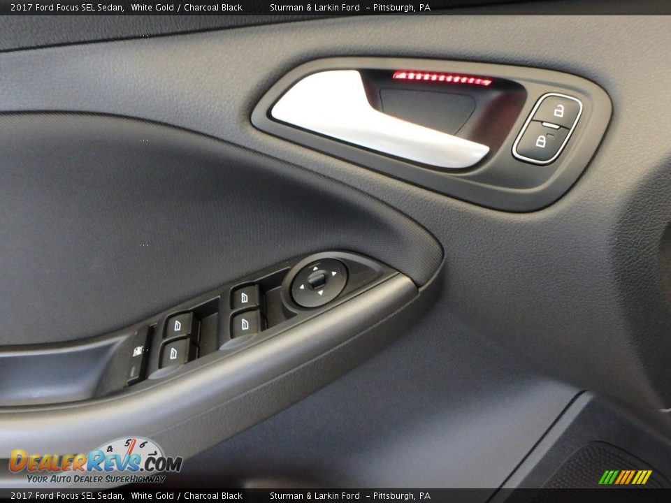 2017 Ford Focus SEL Sedan White Gold / Charcoal Black Photo #9