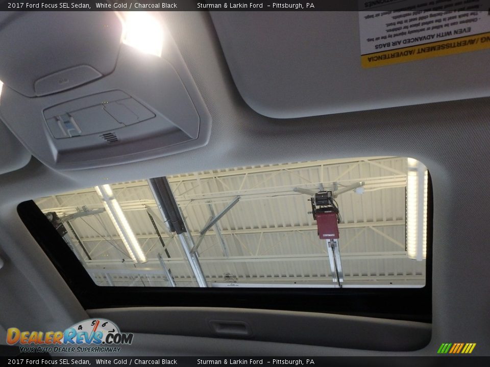 2017 Ford Focus SEL Sedan White Gold / Charcoal Black Photo #11