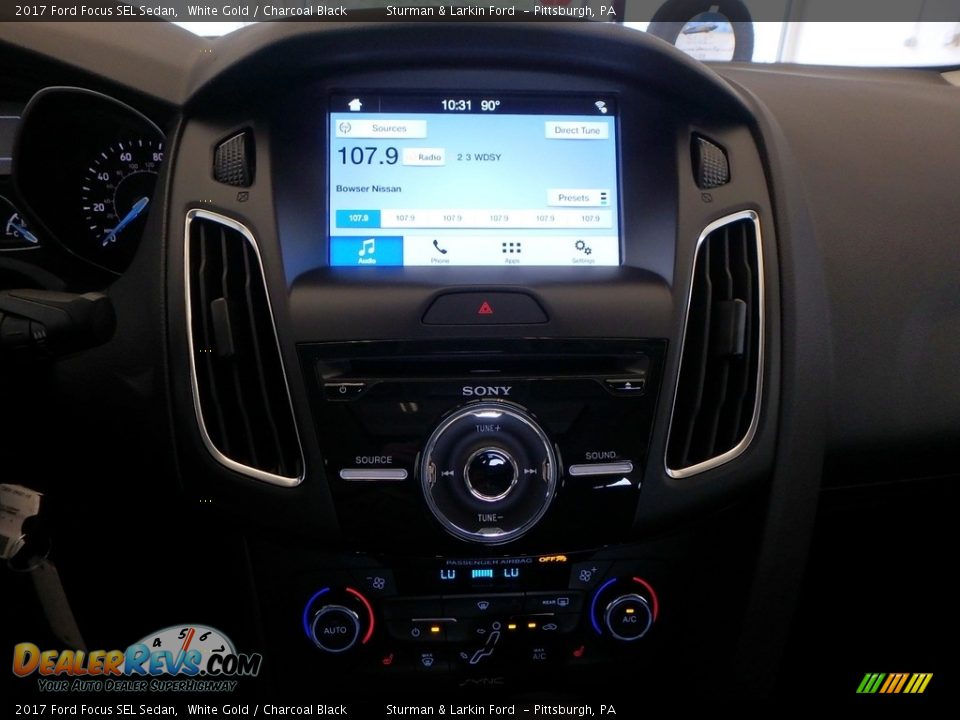 2017 Ford Focus SEL Sedan White Gold / Charcoal Black Photo #12