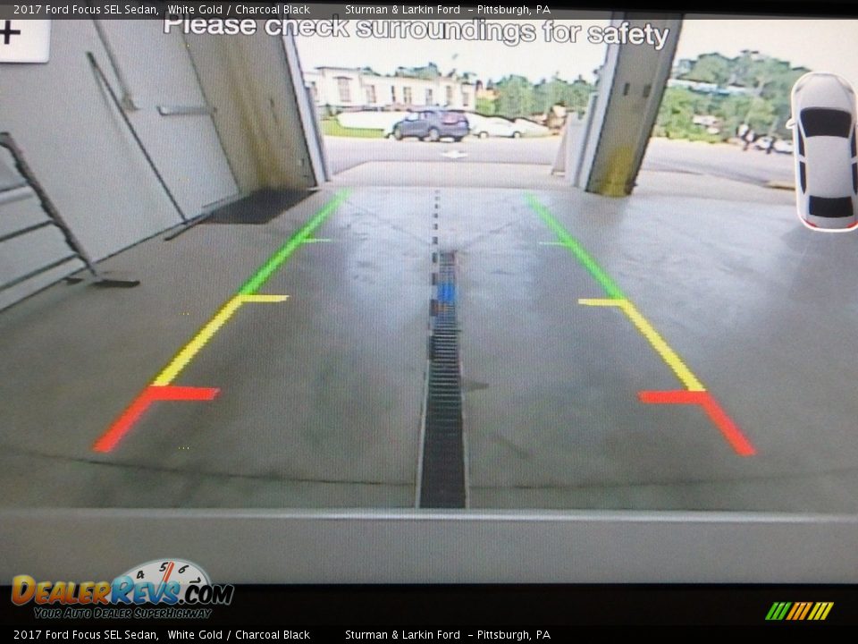 2017 Ford Focus SEL Sedan White Gold / Charcoal Black Photo #13