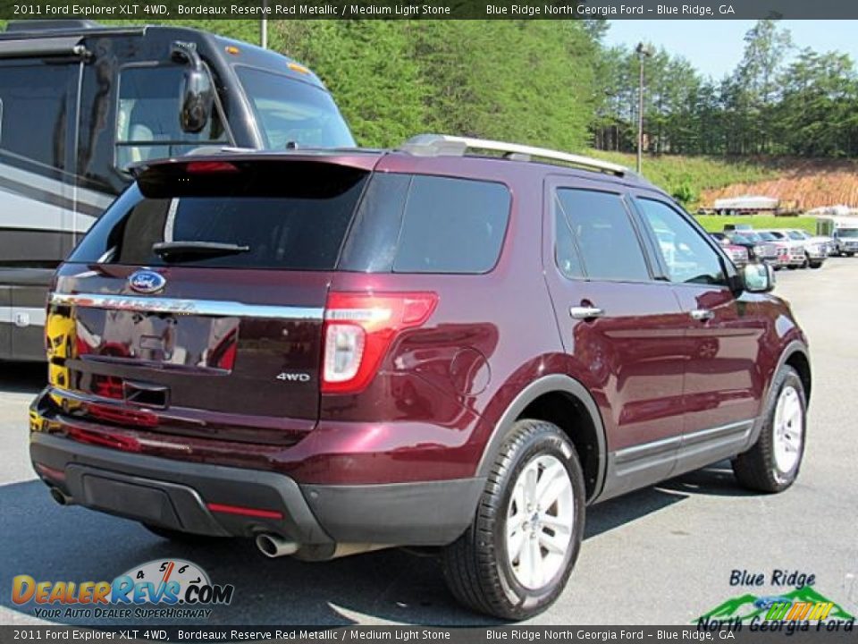 2011 Ford Explorer XLT 4WD Bordeaux Reserve Red Metallic / Medium Light Stone Photo #5