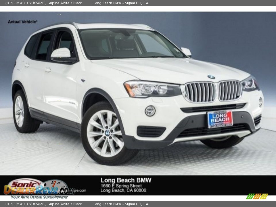 2015 BMW X3 xDrive28i Alpine White / Black Photo #1