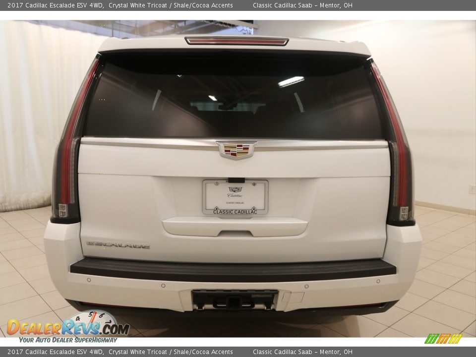 2017 Cadillac Escalade ESV 4WD Crystal White Tricoat / Shale/Cocoa Accents Photo #13