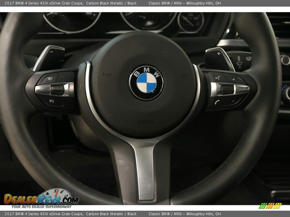 2017 BMW 4 Series 430i xDrive Gran Coupe Carbon Black Metallic / Black Photo #7