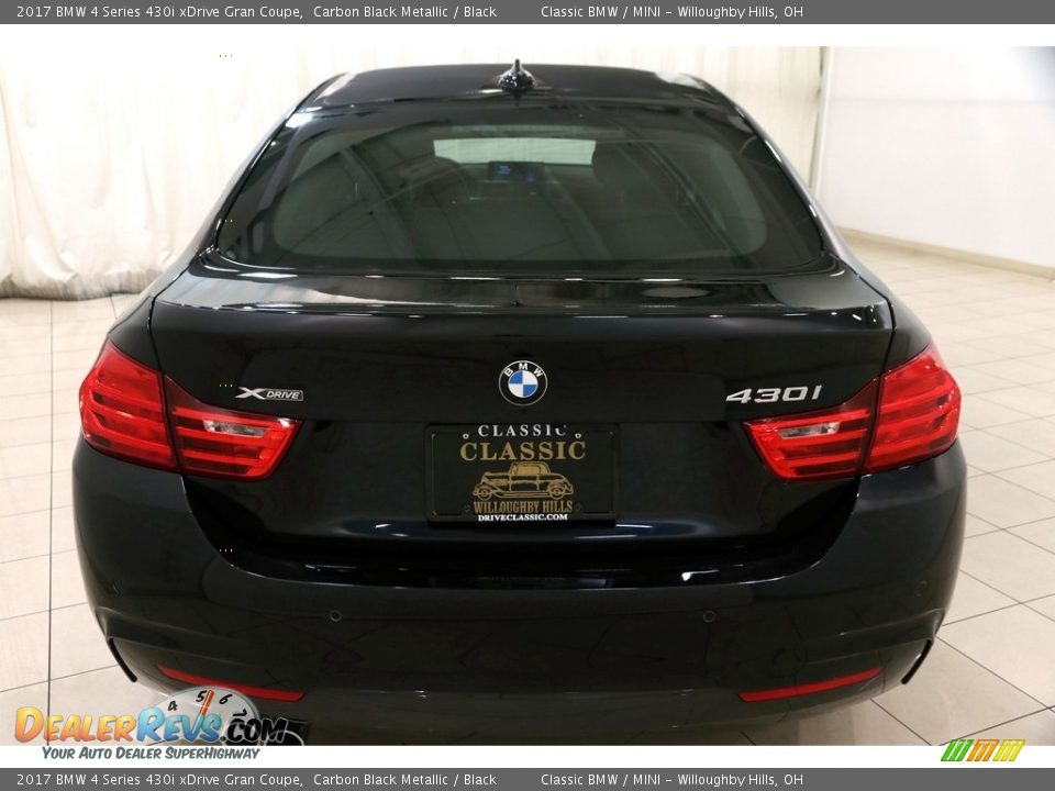 2017 BMW 4 Series 430i xDrive Gran Coupe Carbon Black Metallic / Black Photo #21