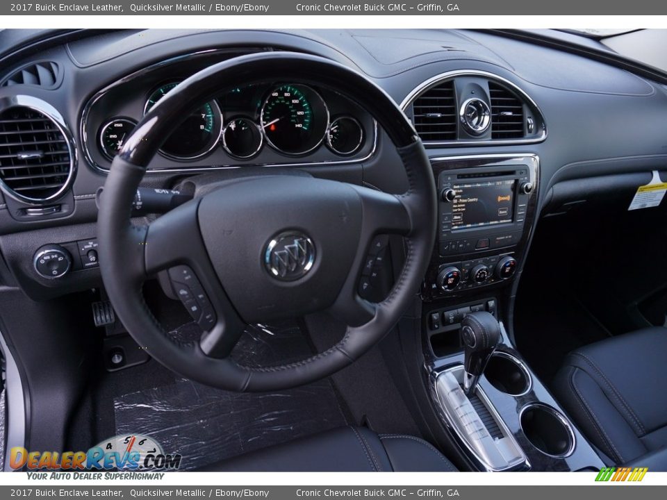 2017 Buick Enclave Leather Quicksilver Metallic / Ebony/Ebony Photo #10