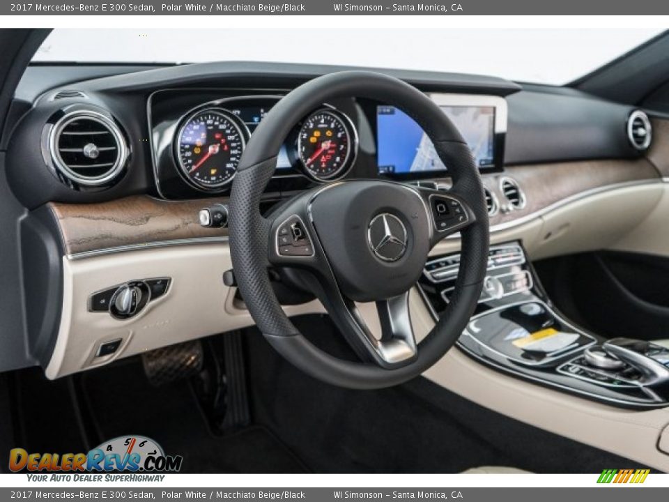 2017 Mercedes-Benz E 300 Sedan Polar White / Macchiato Beige/Black Photo #6