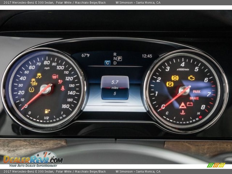 2017 Mercedes-Benz E 300 Sedan Polar White / Macchiato Beige/Black Photo #7