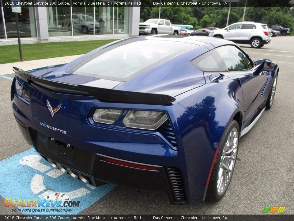 2018 Chevrolet Corvette Z06 Coupe Admiral Blue Metallic / Adrenaline Red Photo #3