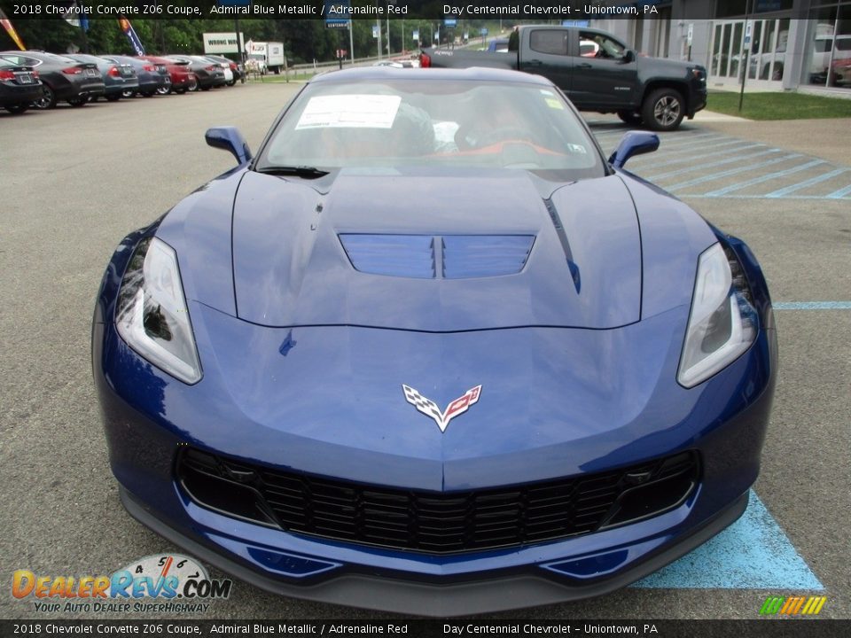 2018 Chevrolet Corvette Z06 Coupe Admiral Blue Metallic / Adrenaline Red Photo #13