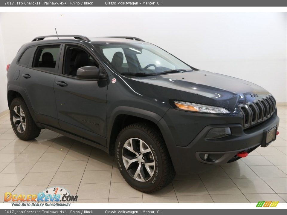 2017 Jeep Cherokee Trailhawk 4x4 Rhino / Black Photo #1