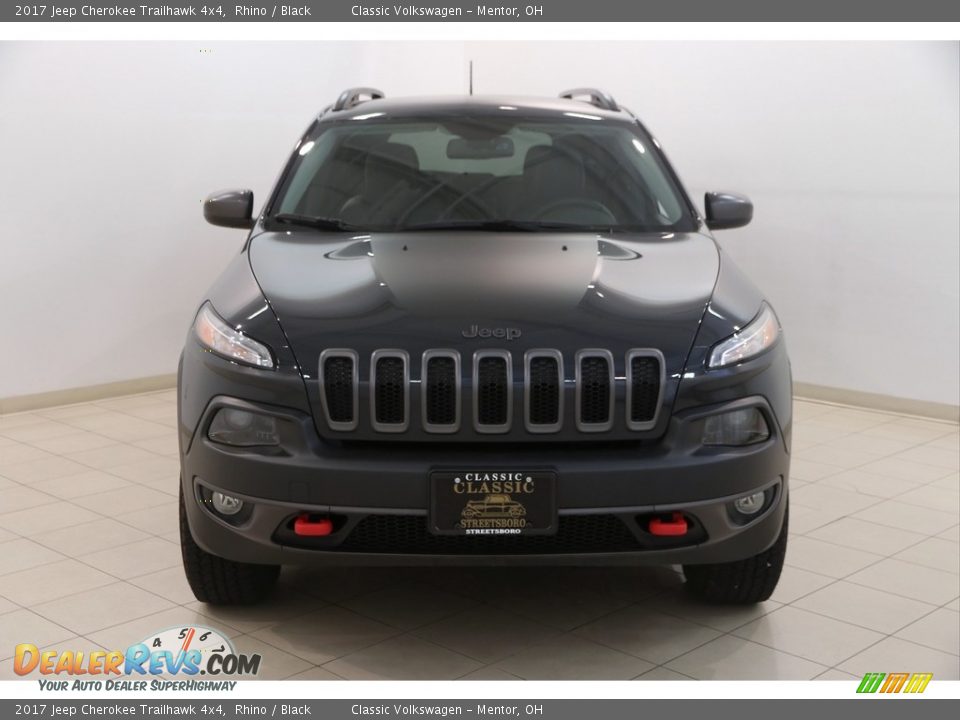 2017 Jeep Cherokee Trailhawk 4x4 Rhino / Black Photo #2